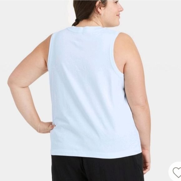 A New Day Women's Plus Size Sleeveless Muscle Top - Picture 2 of 7